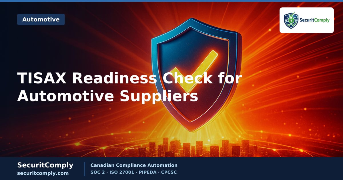 TISAX readiness check for automotive suppliers, VDA ISA and ENX